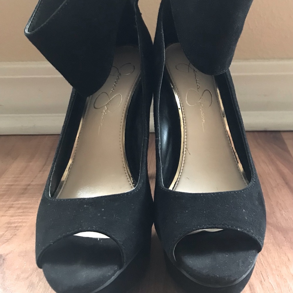 Jessica Simpson Black Suede Heels